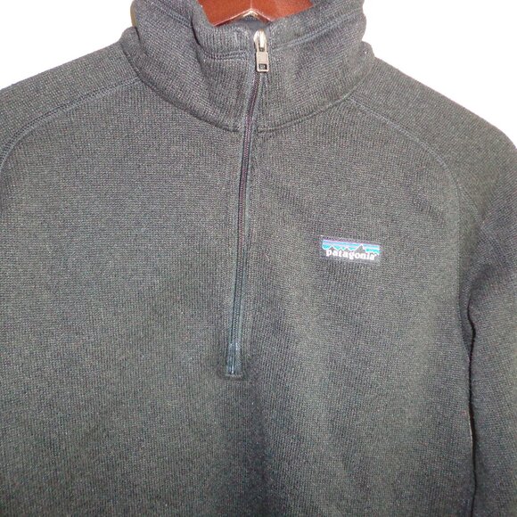 Patagonia Women's Better Sweater 1/4 Zip Fleece L Black Stand Collar - Picture 5 of 14